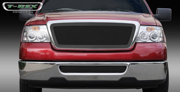 T-Rex - Ford F150 T-Rex Upper Class Mesh Grille - All Black - Full Opening Flush Mount - 51556