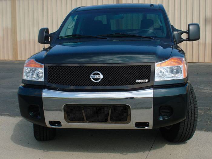 T-Rex - Nissan Titan T-Rex Upper Class Mesh Grille - All Black - 1PC - 51779
