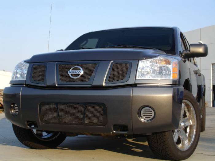 T-Rex - Nissan Armada T-Rex Upper Class Mesh Grille - All Black - 3PC - 51780