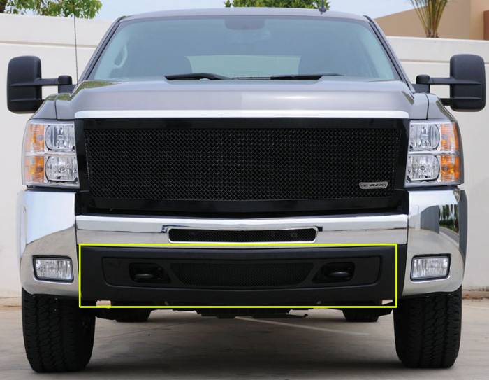 T-Rex - Chevrolet Silverado T-Rex Upper Class Bumper Mesh Grille - All Black - 52110