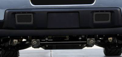 T-Rex - Chevrolet Silverado T-Rex Upper Class Mesh Tow Hook Bumper Grille - All Black - 2PC - 52115