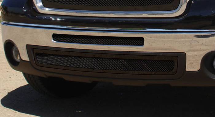 T-Rex - GMC Sierra T-Rex Upper Class Bumper Mesh Grille - All Black - 2PC - 52206