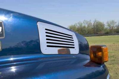 T-Rex - Chevrolet Kodiak T-Rex Upper Class Polished Stainless Mesh Grille - Side Vent - Lines Style - 54085