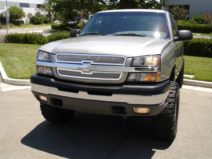 T-Rex - Chevrolet Silverado T-Rex Upper Class Polished Stainless Mesh Grille - 2PC Style - 54100
