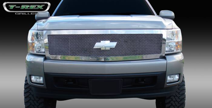 T-Rex - Chevrolet Silverado T-Rex Upper Class Polished Stainless Mesh Grille - 1PC Style - 54111