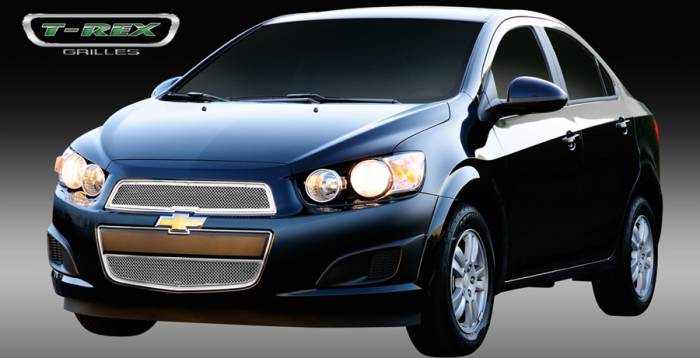 T-Rex - Chevrolet Sonic T-Rex Upper Class Polished Stainless Mesh Grille - 2PC - 54132