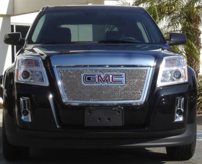 T-Rex - GMC Terrain T-Rex Upper Class Polished Stainless Mesh Grille with Formed Mesh - Overlay with Logo Opening - 54153