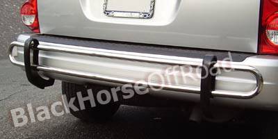 Black Horse - Chrysler Aspen Black Horse Rear Bumper Guard - Double Tube
