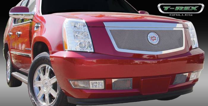 T-Rex - Cadillac Escalade T-Rex Upper Class Polished Stainless Mesh Grille with Recessed Logo Area - 54193