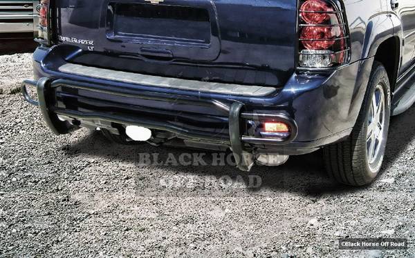 Black Horse - GMC Envoy Black Horse Rear Bumper Guard - Double Tube