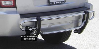 Black Horse - Jeep Grand Cherokee Black Horse Rear Bumper Guard - Double Tube