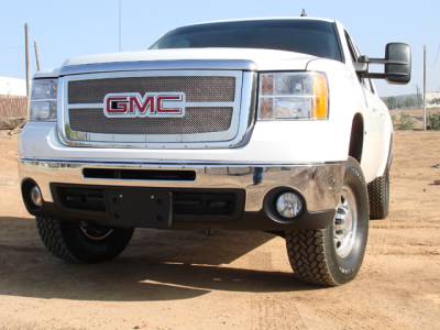 T-Rex - GMC Sierra T-Rex Upper Class Polished Stainless Mesh Grille - Overlay with Logo Opening - 54207