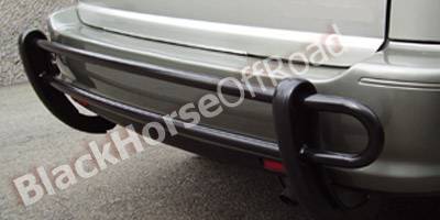Black Horse - Toyota Highlander Black Horse Rear Bumper Guard - Double Tube