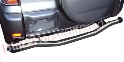 Black Horse - Toyota Rav 4 Black Horse Rear Bumper Guard - Single Tube