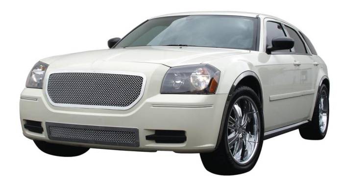 T-Rex - Dodge Magnum T-Rex Upper Class Polished Stainless Mesh Grille - Custom Full Opening Style - 54473
