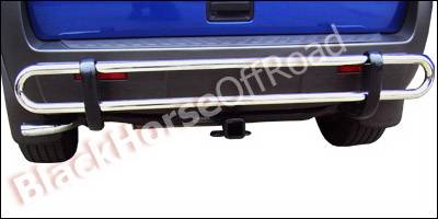 Black Horse - Hyundai Tucson Black Horse Rear Bumper Guard - Double Tube