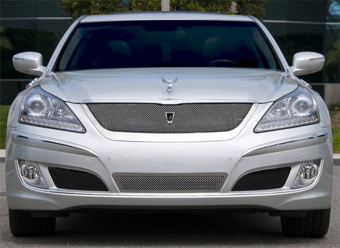 T-Rex - Hyundai Equus T-Rex Upper Class Polished Stainless Mesh Grille with Formed Mesh Center - 54497