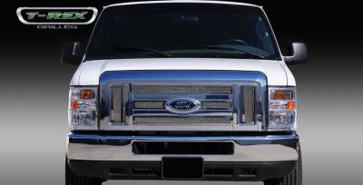 T-Rex - Ford E-Series T-Rex Upper Class Polished Stainless Mesh Grille - 6PC - 54501