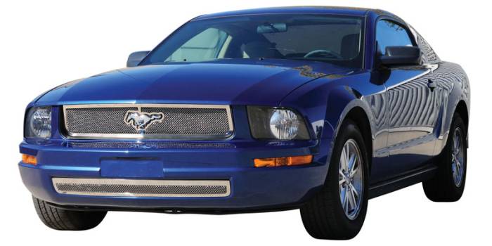 T-Rex - Ford Mustang T-Rex Upper Class Polished Stainless Mesh Grille with Formed Mesh - 54517