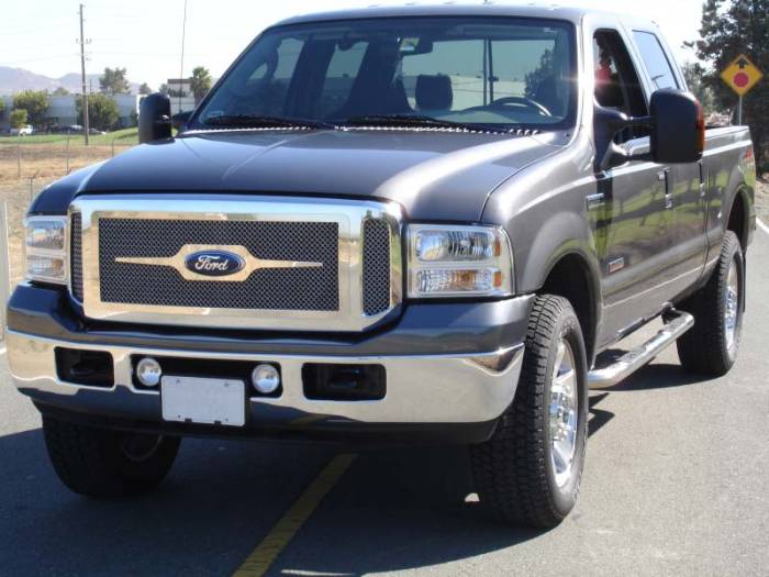T-Rex - Ford Superduty T-Rex Upper Class Polished Stainless Mesh Grille with Optional Logo Plate - 54561