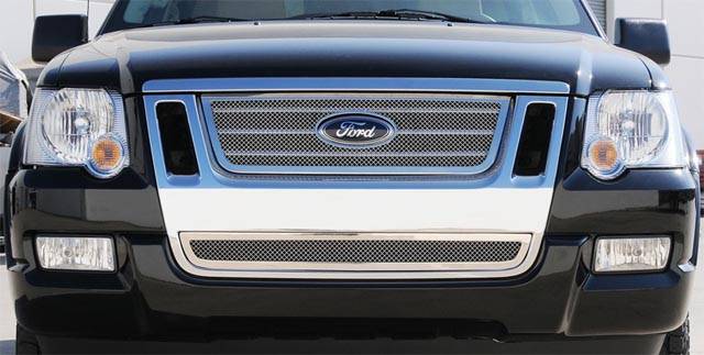 T-Rex - Ford Expedition T-Rex Upper Class Polished Stainless Mesh Grille with Logo Cut Out - 54662