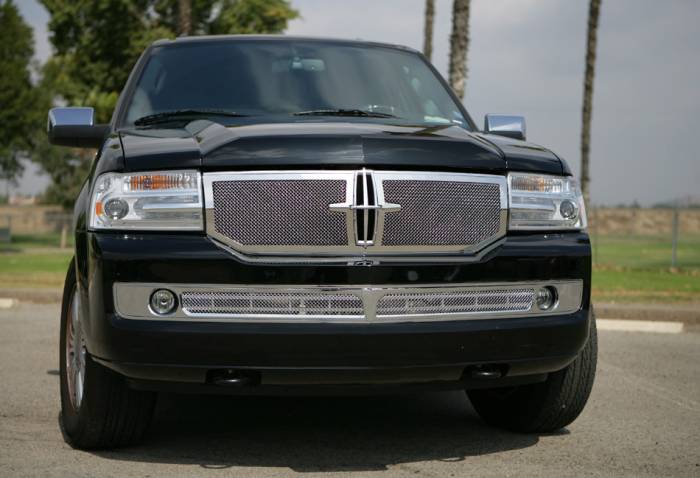 T-Rex - Lincoln Navigator T-Rex Upper Class Polished Stainless Mesh Grille - Formed Mesh - 2PC - 54713