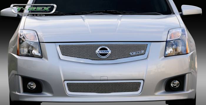 T-Rex - Nissan Sentra T-Rex Upper Class Mesh Grille with Logo Plate - 54765