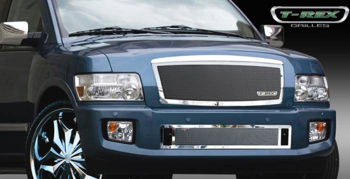 T-Rex - Infiniti QX T-Rex Upper Class Polished Stainless Mesh Grille - 54791