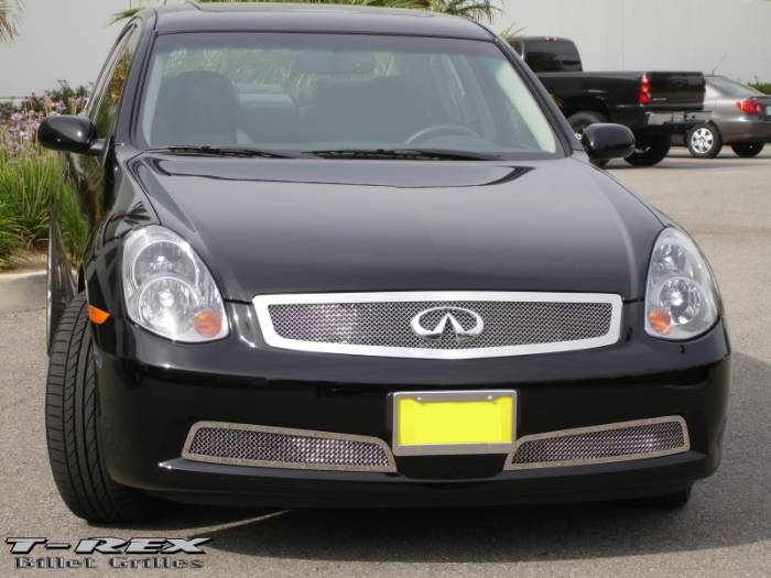 T-Rex - Infiniti G35 4DR T-Rex Upper Class Polished Stainless Mesh Grille - 54799