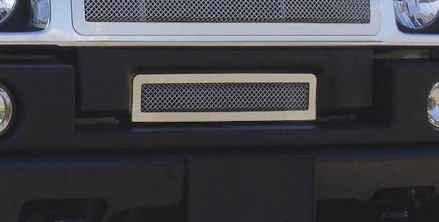 T-Rex - Hummer H2 T-Rex Upper Class Polished Stainless Bumper Mesh Grille with Formed Mesh Center - 55290