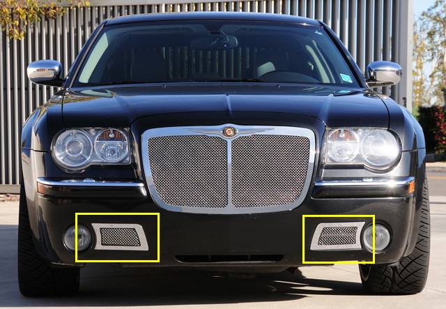 T-Rex - Chrysler 300 T-Rex Upper Class Polished Stainless Bumper Mesh Grille - 55471