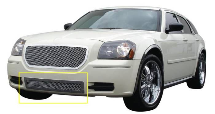 T-Rex - Dodge Magnum T-Rex Upper Class Polished Stainless Bumper Mesh Grille - 55473
