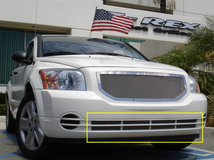 T-Rex - Dodge Caliber T-Rex Upper Class Polished Stainless Bumper Mesh Grille - 55477