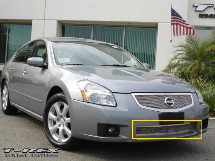 T-Rex - Nissan Maxima T-Rex Upper Class Polished Stainless Bumper Mesh Grille - 55757