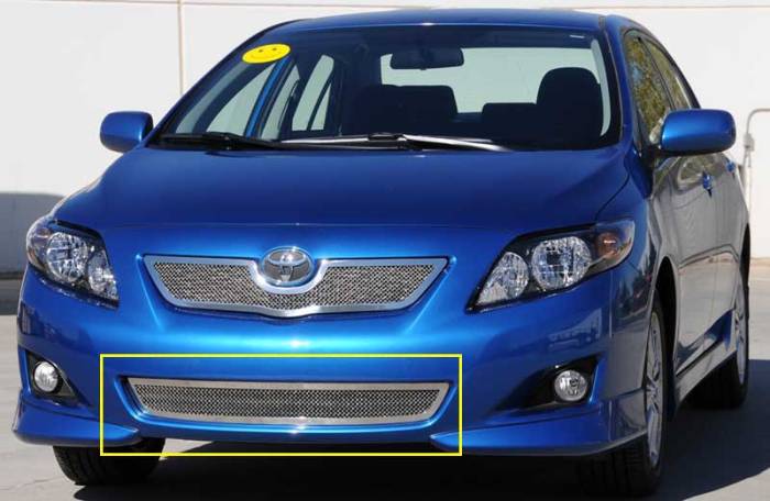 T-Rex - Toyota Corolla T-Rex Upper Class Polished Stainless Bumper Mesh Grille - 55908