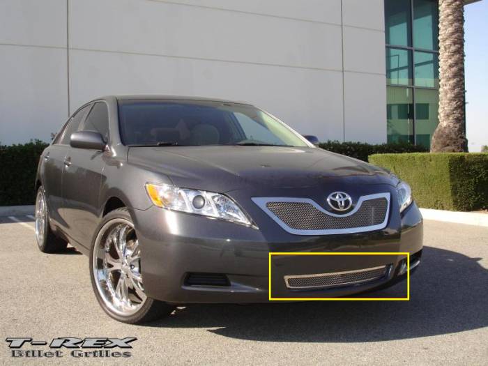 T-Rex - Toyota Camry T-Rex Upper Class Polished Stainless Bumper Mesh Grille - 55921