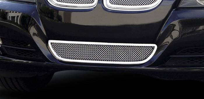 T-Rex - BMW 3 Series T-Rex Upper Class Polished Stainless Bumper Mesh Grille with Formed Mesh Center - 55992