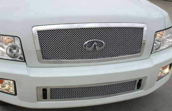 T-Rex - Infiniti QX T-Rex Hybrid Series Grille - Chrome Edition with Wire Mesh - 80791