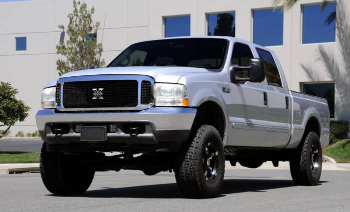 T-Rex - Ford Superduty T-Rex X-Metal Series Grille Assembly - Chrome Shell with All Black Mesh and X-Metal Logo - 6705701