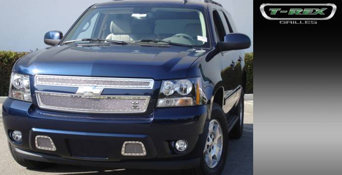 T-Rex - Chevrolet Suburban T-Rex X-Metal Series Studded Main Grille - Polished Stainless Steel - 2PC Style - 6710510