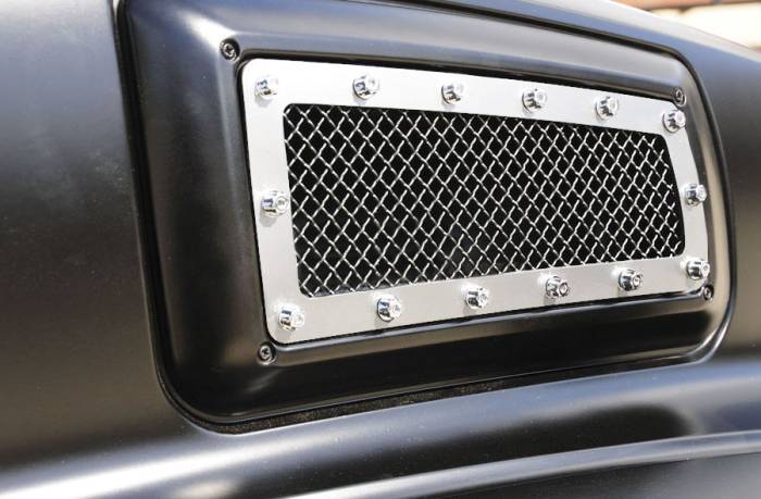 T-Rex - Chevrolet Kodiak T-Rex X-Metal Series Side Vent Studded Grille - Polished Stainless Steel - 6710840