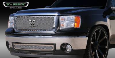 T-Rex - GMC Sierra T-Rex X-Metal Series Studded Main Grille - Polished Stainless Steel - 6712050