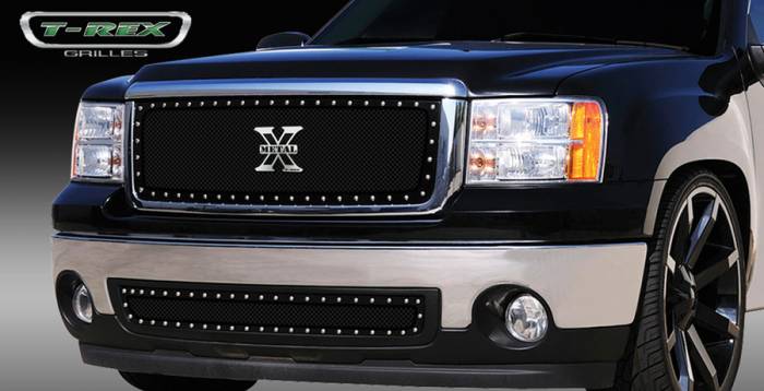 T-Rex - GMC Sierra T-Rex X-Metal Series Studded Main Grille - All Black - 6712051