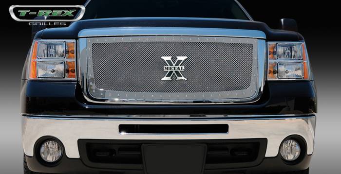 T-Rex - GMC Sierra T-Rex X-Metal Series Studded Main Grille - Polished Stainless Steel - 6712060