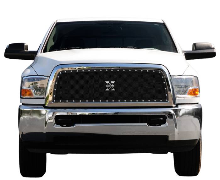 T-Rex - Dodge Ram T-Rex X-Metal Series Studded Main Grille - Custom Full Opening - All Black - 1PC - 6714511