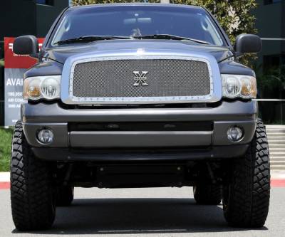 T-Rex - Dodge Ram T-Rex X-Metal Series Studded Main Grille - Custom 1PC Opening - Polished Stainless Steel - 6714570