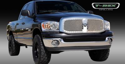 T-Rex - Dodge Ram T-Rex X-Metal Series Studded Main Grille - Custom 2PC Opening - Polished Stainless Steel - 6714670