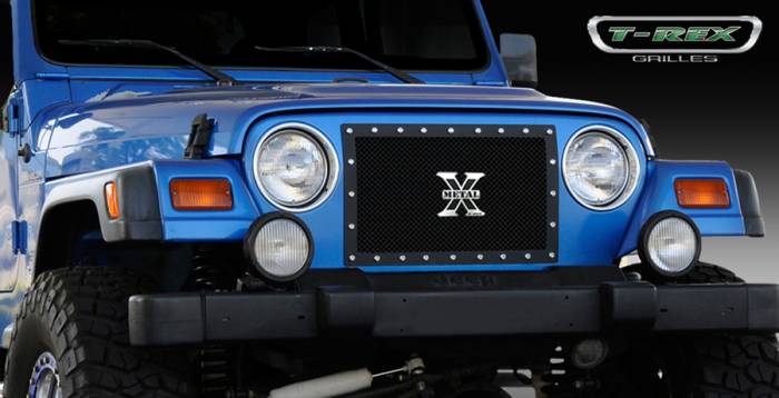 T-Rex - Jeep Wrangler T-Rex X-Metal Series Studded Main Grille - All Black - 1PC Custom - 6714901