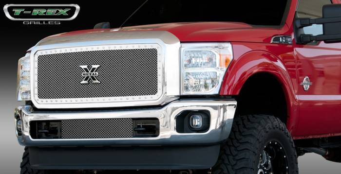T-Rex - Ford Superduty T-Rex X-Metal Series Studded Main Grille - Polished Stainless Steel - 1PC - 6715460