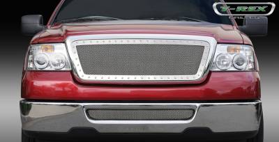 T-Rex - Ford F150 T-Rex X-Metal Series Studded Main Grille - Polished Stainless Steel - 6715560